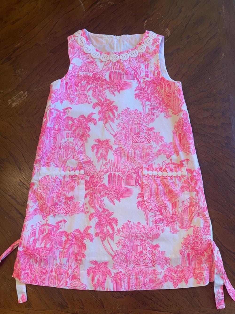 Lilly Pulitzer Pink Toile Print Shift Dress size 10